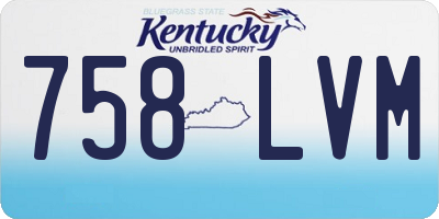 KY license plate 758LVM