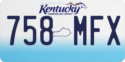 KY license plate 758MFX