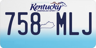 KY license plate 758MLJ