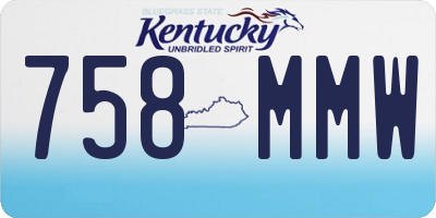 KY license plate 758MMW