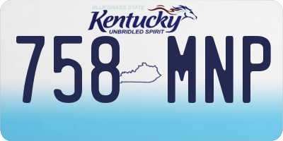 KY license plate 758MNP