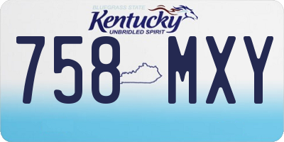 KY license plate 758MXY