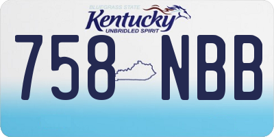 KY license plate 758NBB