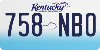 KY license plate 758NBO