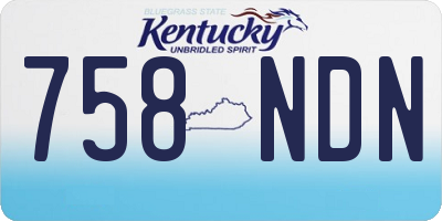 KY license plate 758NDN