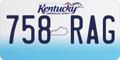 KY license plate 758RAG