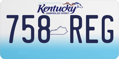 KY license plate 758REG