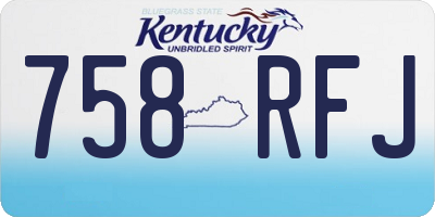 KY license plate 758RFJ