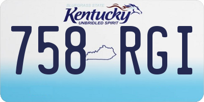KY license plate 758RGI