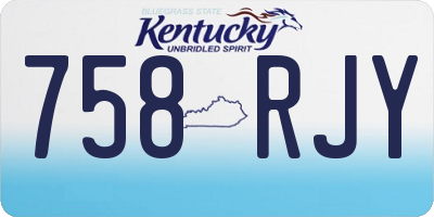 KY license plate 758RJY
