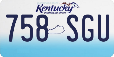 KY license plate 758SGU