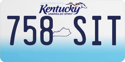 KY license plate 758SIT