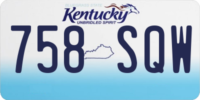 KY license plate 758SQW
