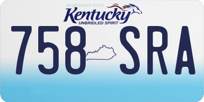 KY license plate 758SRA
