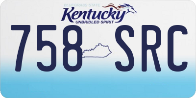 KY license plate 758SRC