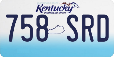 KY license plate 758SRD