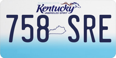 KY license plate 758SRE