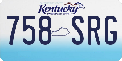 KY license plate 758SRG