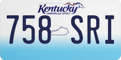 KY license plate 758SRI