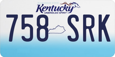 KY license plate 758SRK