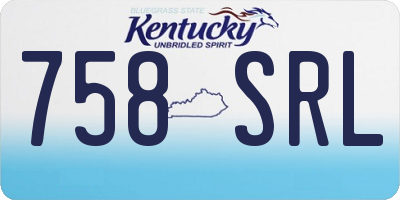 KY license plate 758SRL
