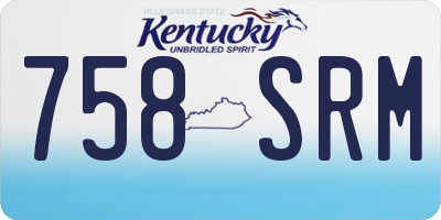 KY license plate 758SRM