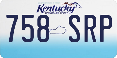 KY license plate 758SRP