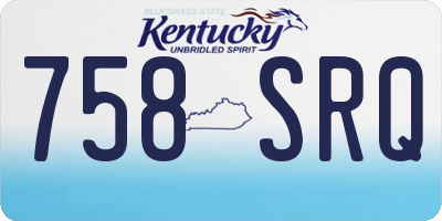 KY license plate 758SRQ