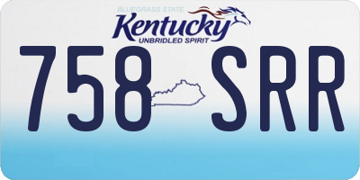 KY license plate 758SRR