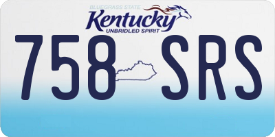 KY license plate 758SRS