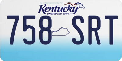 KY license plate 758SRT