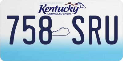 KY license plate 758SRU