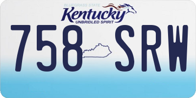 KY license plate 758SRW