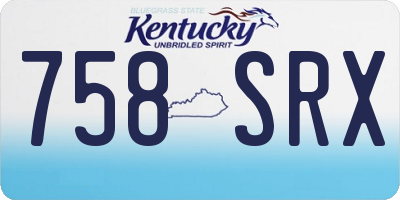 KY license plate 758SRX