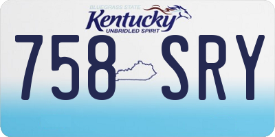 KY license plate 758SRY