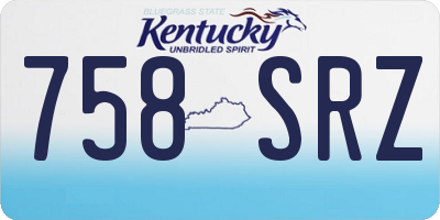 KY license plate 758SRZ