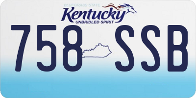 KY license plate 758SSB