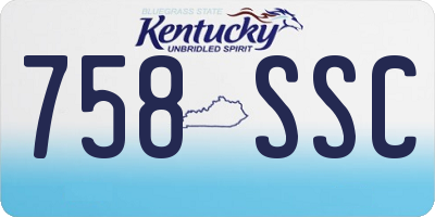 KY license plate 758SSC