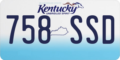 KY license plate 758SSD