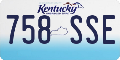 KY license plate 758SSE