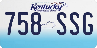 KY license plate 758SSG