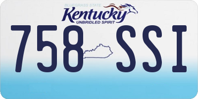 KY license plate 758SSI