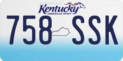 KY license plate 758SSK