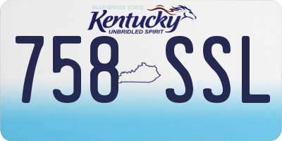 KY license plate 758SSL