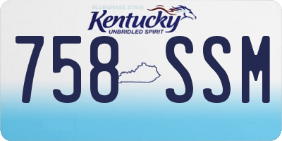 KY license plate 758SSM