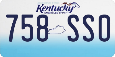 KY license plate 758SSO
