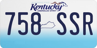 KY license plate 758SSR