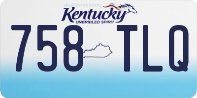 KY license plate 758TLQ