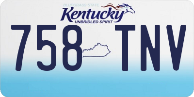 KY license plate 758TNV