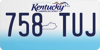 KY license plate 758TUJ